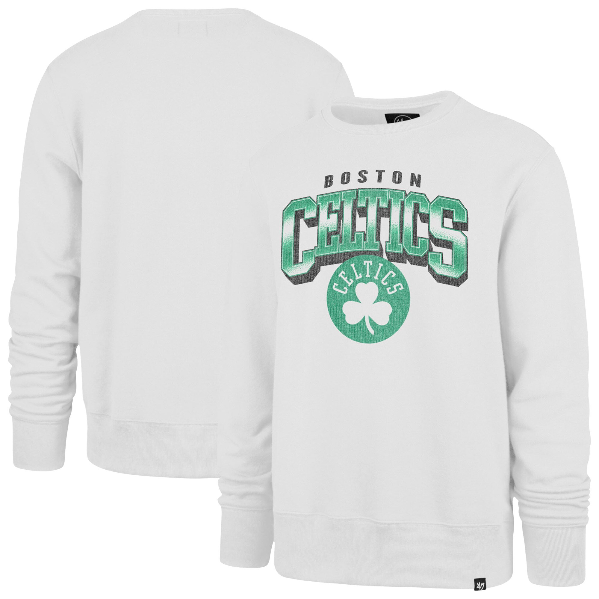 '47 Boston Celtics Cream Big & Tall Spotlight Headline Pullover Sweatshirt Eye - catching