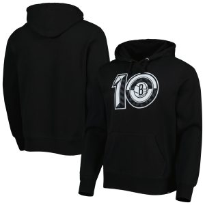 '47 Brooklyn Nets Black 10th Anniversary Headline Pullover Hoodie Elegant
