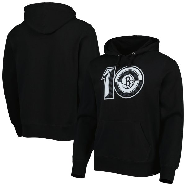'47 Brooklyn Nets Black 10th Anniversary Headline Pullover Hoodie Elegant