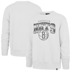 '47 Brooklyn Nets Gorgeous White Spotlight Headline Pullover Sweatshirt