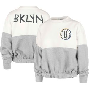 '47 Brooklyn Nets Women's Cream 2022/23 City Edition Take Unique Two Bonita Sweatshirt
