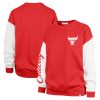 '47 Chicago Bulls Stylish Women's Red Rise Andie Oversized Pullover Sweatshirt