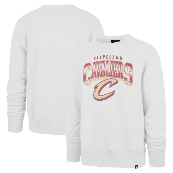 '47 Cleveland Cavaliers White Spotlight Headline Chic Pullover Sweatshirt