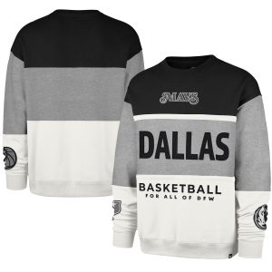 '47 Fabulous Dallas Mavericks Unisex Gray 2024/25 City Edition On Five Maximalist Pullover Sweatshirt