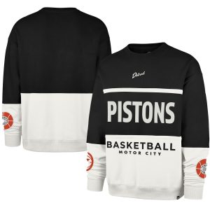 '47 Detroit Pistons Unisex Black 2024/25 City Edition On Five Gorgeous Maximalist Pullover Sweatshirt