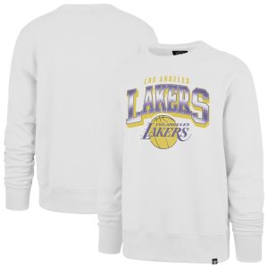'47 Trendy Los Angeles Lakers Cream Big & Tall Spotlight Headline Pullover Sweatshirt
