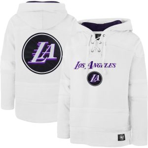 47 Los Angeles Lakers White 2022/23 Pregame MVP Lacer Pullover Hoodie City Unique Edition