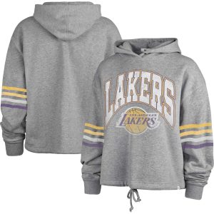 '47 Los Fabulous Angeles Lakers Women's Gray Upland Bennett Pullover Hoodie