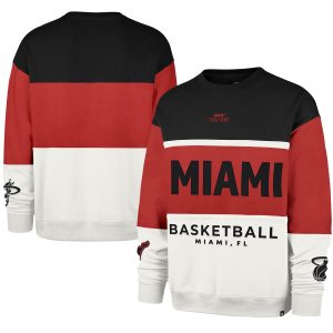 '47 Miami Heat Unisex Red 2024/25 City Elegant Edition On Five Maximalist Pullover Sweatshirt