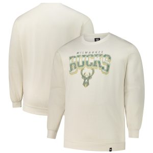 '47 Milwaukee Bucks Cream Big Eye - catching & Tall Spotlight Headline Pullover Sweatshirt