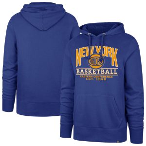 '47 New York Knicks Blue Big & Premium Tall Good Call Headline Pullover Hoodie