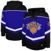 '47 New York Knicks Blue Oversized Tri Satin Layup Lacer Pullover Fabulous Hoodie