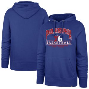 '47 Philadelphia 76ers Royal Big & Tall Good Call Headline Premium Pullover Hoodie