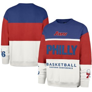 '47 Philadelphia 76ers Trendy Unisex Red 2024/25 City Edition On Five Maximalist Pullover Sweatshirt