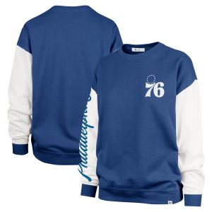'47 Philadelphia 76ers Women's Royal Rise Andie Oversized Pullover Sweatshirt Chic