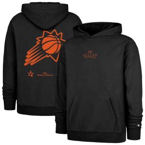 '47 Phoenix Suns Black 2024/25 City Edition Double Crossover Foundation Pullover Elegant Hoodie