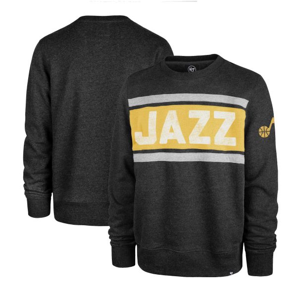 '47 Utah Trendy Jazz Heather Black Tribeca Emerson Pullover Sweatshirt