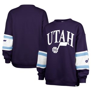 '47 Utah Jazz Women's Purple 2024/25 City Edition Gorgeous Steadfast Paneled Pullover Sweatshirt