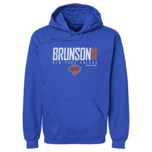 500 Level Jalen Brunson Elegant New York Knicks Blue Elite Pullover Hoodie