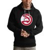 Antigua Atlanta Hawks Fabulous Black Logo Victory Pullover Hoodie