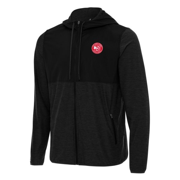 Antigua Atlanta Hawks Black Sway Full Gorgeous Zip Hoodie Jacket