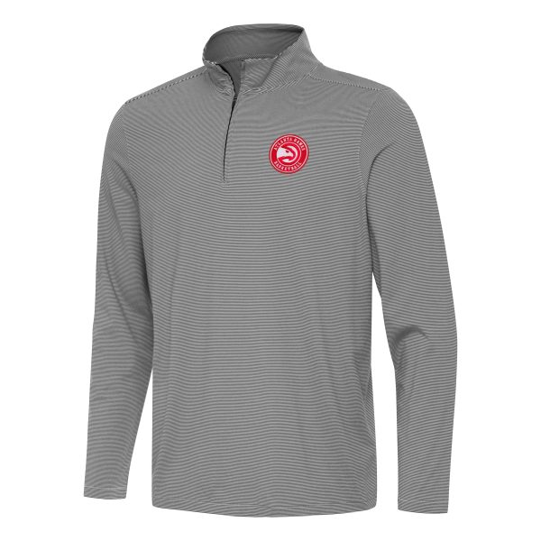 Antigua Atlanta Hawks Black Twine Quarter Zip Top Unique
