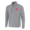 Antigua Atlanta Hawks Premium Gray Insider Quarter Zip Top