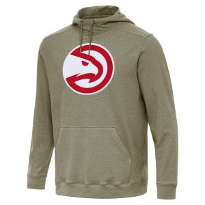 Antigua Atlanta Hawks Heather Olive Cloud Gorgeous Pullover Hoodie