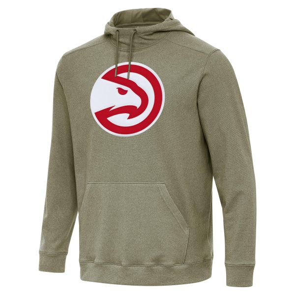 Antigua Atlanta Hawks Heather Olive Cloud Gorgeous Pullover Hoodie