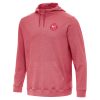 Antigua Atlanta Eye - catching Hawks Heather Red Cloud Pullover Hoodie