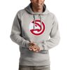 Antigua Atlanta Hawks Heathered Gray Logo Victory Elegant Pullover Hoodie