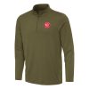 Antigua Atlanta Hawks Olive Reprocess Premium Quarter Zip Top