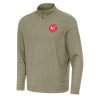 Antigua Atlanta Hawks Olive Subtle Quarter Eye - catching Zip Sweatshirt