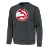 Antigua Atlanta Elegant Hawks Pewter Relevant Pullover Sweatshirt