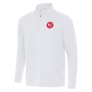 Antigua Atlanta Hawks White Intent Quarter Zip Fabulous Top