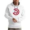 Antigua Gorgeous Atlanta Hawks White Logo Victory Pullover Hoodie