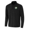 Antigua Boston Celtics Stylish Heather Black Bright Quarter Zip Top