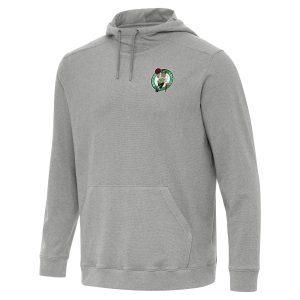 Antigua Eye - catching Boston Celtics Heather Gray Cloud Pullover Hoodie