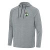 Antigua Boston Celtics Eye - catching Heather Gray Spikes Raglan Quarter Zip Hoodie