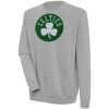 Antigua Boston Celtics Heather Gray Victory Crewneck Pullover Premium Sweatshirt
