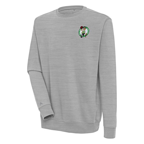 Antigua Boston Celtics Heather Gray Victory Pullover Sweatshirt Trendy