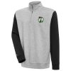 Antigua Boston Celtics Heather Gray/Black Premium Victory Colorblock Quarter Zip Pullover Top