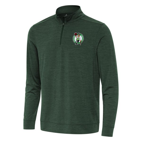 Antigua Boston Celtics Gorgeous Hunter Green Bright Quarter Zip Top
