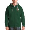 Antigua Boston Celtics Hunter Green Logo Victory Full Trendy Zip Hoodie