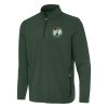 Antigua Boston Celtics Eye - catching Hunter Green Perilous Quarter Zip Sweatshirt