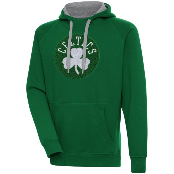 Antigua Boston Celtics Hunter Green Elegant Victory Pullover Hoodie