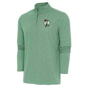 Antigua Boston Celtics Kelly Green Hunk Quarter Zip Stylish Pullover Top