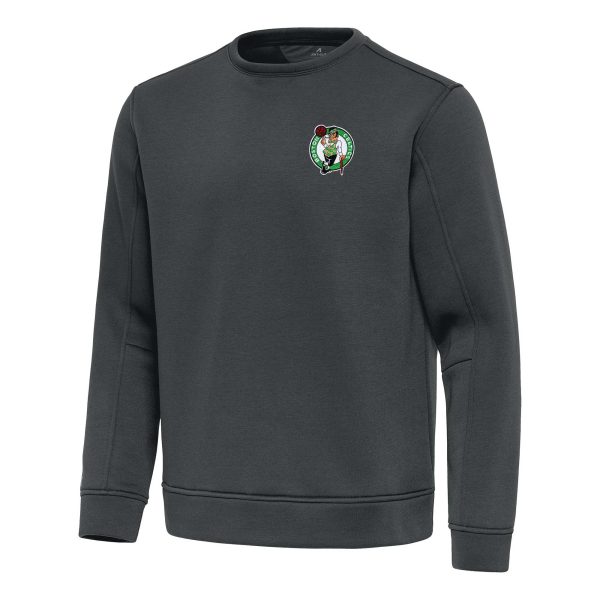 Antigua Boston Premium Celtics Pewter Relevant Pullover Sweatshirt