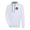 Antigua Boston Eye - catching Celtics White Metallic Logo Victory Raglan Pullover Hoodie