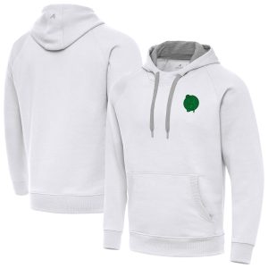 Antigua Boston Celtics White St. Premium Patrick's Day Victory Raglan Pullover Hoodie